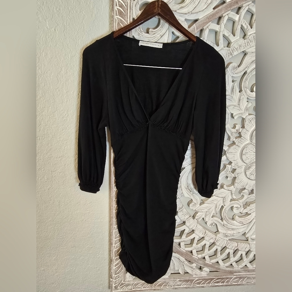 Susana Monaco Revolve Women’s Black Ruched Mini Dress Size S